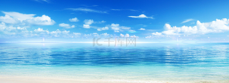 蓝色天空大海唯美壁纸背景