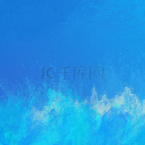 水彩喷溅海洋蓝背景