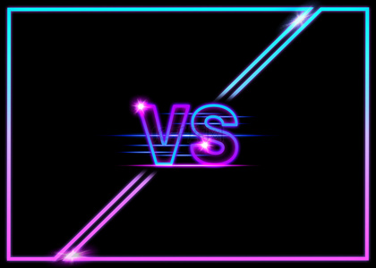 vs字体背景图片_比赛对决蓝紫色炫酷光效vs背景