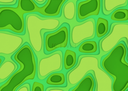 绿色抽象剪纸风格背景