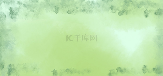 毛笔ps笔刷背景图片_油画底纹笔刷绿色清新banner