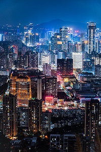 都市夜景夜晚深圳城市景色摄影图配图