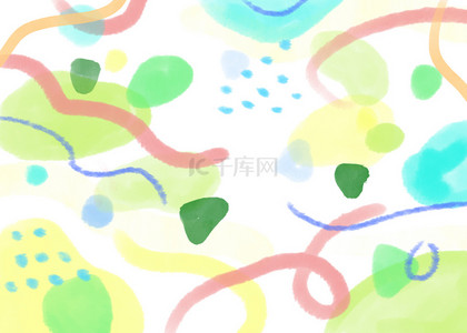 涂鸦水彩笔背景图片_时尚美丽水彩黄绿蓝红是抽象涂鸦背景