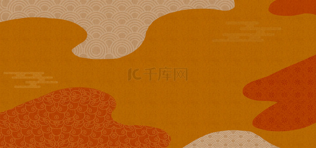 内蒙古纹饰背景图片_撞色国风中国风纹饰