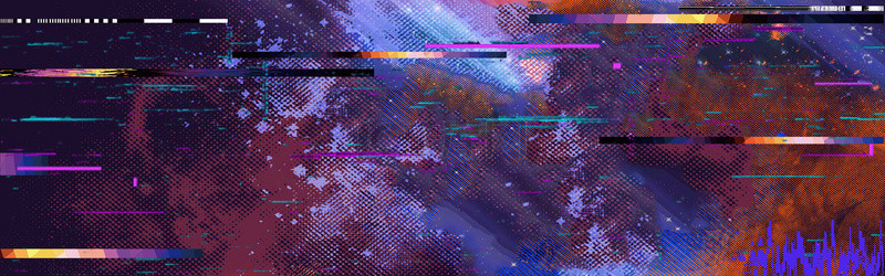 抖音风故障风背景故障风街舞烟雾蓝色抖音边框简约故障风抖音故障风