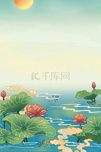 二十四节气立夏背景图片_国潮风二十四节气立夏夏天高清背景