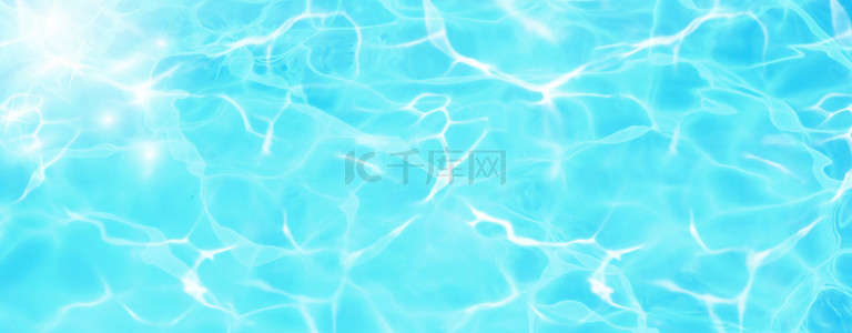 夏季质感背景图片_蓝色水纹渐变底纹海报