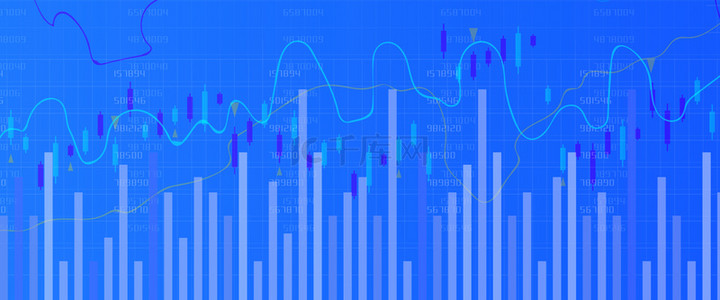 柱状分析图背景图片_蓝色科技柱状图数据