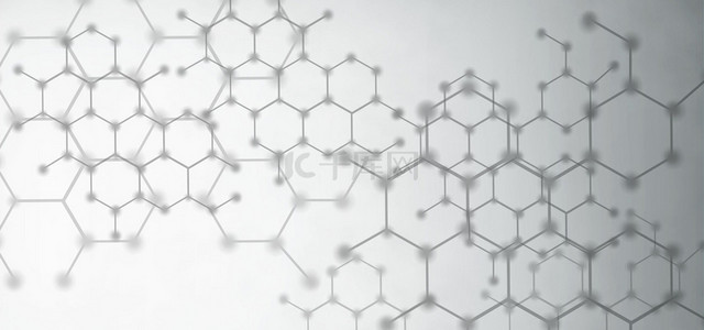 白色几何科技图形背景素材