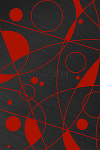 质感撞色背景图片_简约黑红几何图像抽象背景
