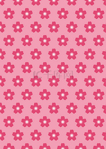 粉色底色桃红樱花无缝花纹日本背景