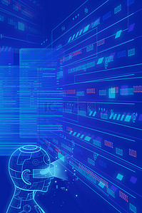 蓝色科技数字背景图片_智能数字科技蓝色科技感科技