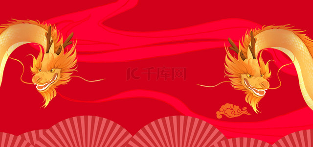 龙抬头传统背景图片_龙抬头龙红色中国风背景