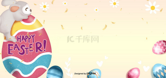 圆气球背景图片_复活节金色纹理的兔子背景