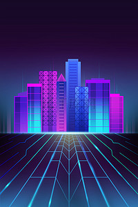 智慧科技海报背景图片_蓝色智慧城市背景