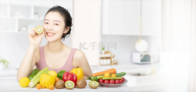 水果健康饮食海报背景
