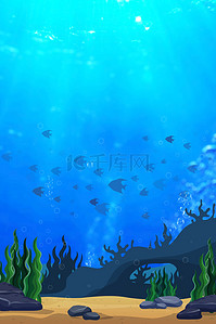 大型动物图片背景图片_梦幻海底世界背景图片