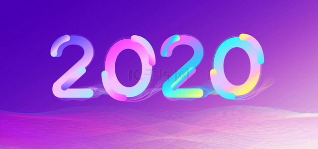 科技风紫色背景图片_紫色科幻渐变风粒子风格2020背景