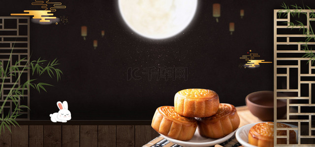 月饼促销背景背景图片_中秋海报背景月饼促销