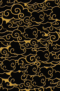 中国风祥云质感底纹背景中国风质感纹理黑金祥云背景海报创意合成中国