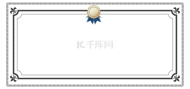 荣誉徽章背景图片_荣誉证书灰色边框徽章