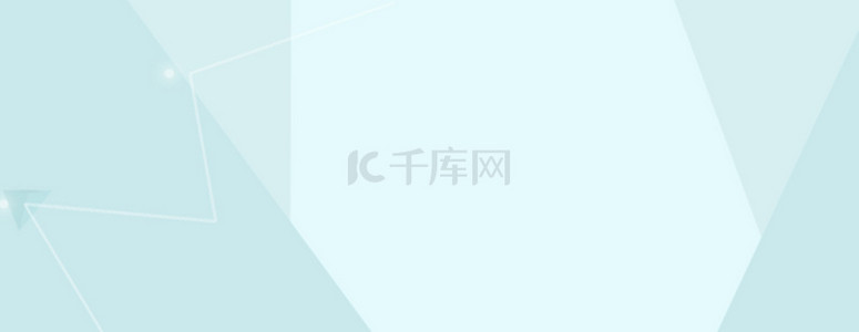 几何方块立体绿色简约banner