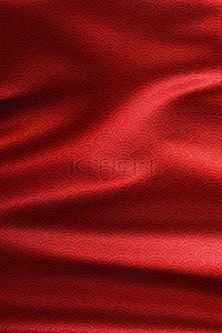通用简约背景背景图片_红色质感绸缎海报素材