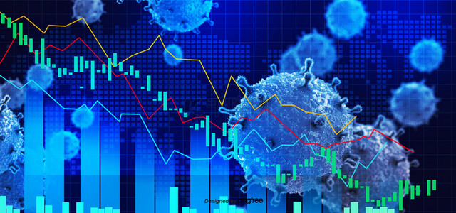 财务系统背景图片_新型冠状病毒导致的股市下跌数据背景