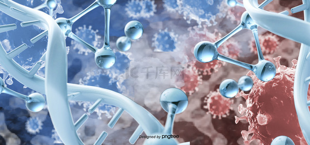 冠状病毒病covid-19感染三维dna医学背景