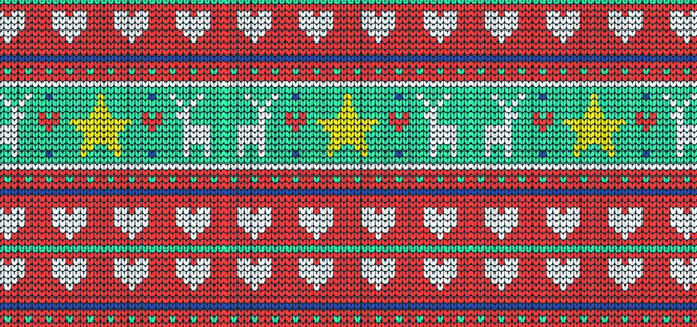 圣诞树素材背景图片_红色圣诞针织纹理背景素材