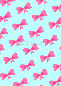 粉色平铺蝴蝶结手绘背景图