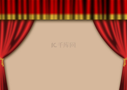 演出表演背景图片_红色幕布装饰背景墙