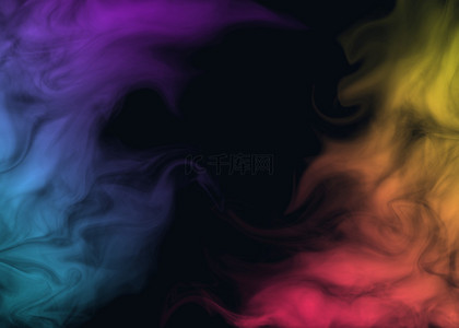 彩色烟雾对流抽象背景