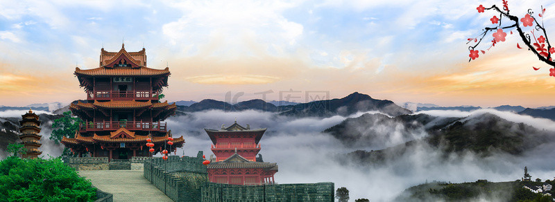 平遥古城素材背景图片_中国风西安城市文化宣传背景