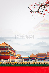 战疫背景图片_简约北京加油中国风背景海报