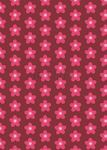 褐色底色桃红樱花日本无缝背景