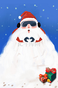 创意圣诞帽子背景图片_创意圣诞节圣诞老人海报