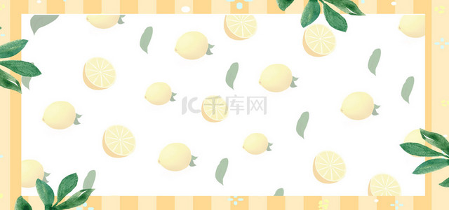 banner柠檬背景图片_果蔬生鲜柠檬水果banner
