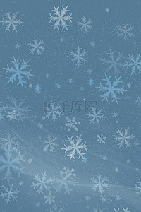 蓝色背景雪景背景图片_简约立冬节气背景海报