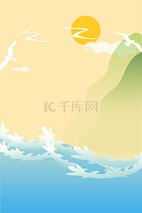 端午节中国风海报背景图片_卡通端午节海报设计