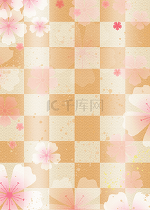 粉色花瓣渐变背景图片_金色背景樱花花瓣花朵飘动