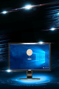 高清电脑桌面背景图片_蓝色商务科技电脑高清背景