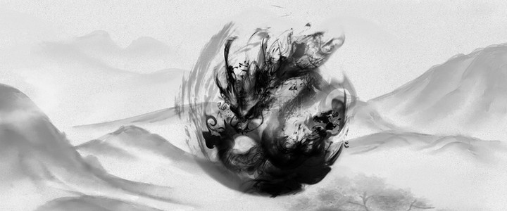 简约水墨中国龙背景