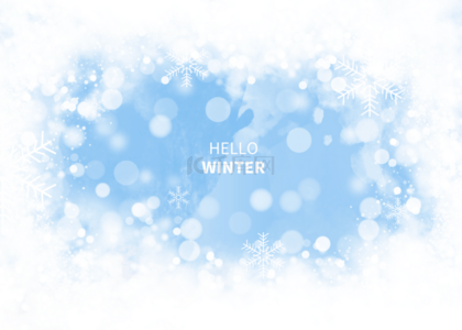 雪花光效背景图片_白色冬季光效背景