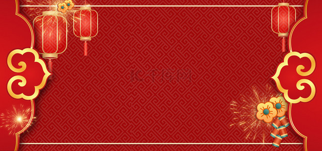 网络背景图片_红色节目单新年背景