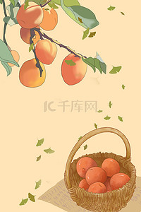 黄色清新水果背景图片_夏日水果杏子黄色清新背景