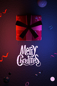 立体礼包礼物礼盒背景图片_C4D圣诞节背景