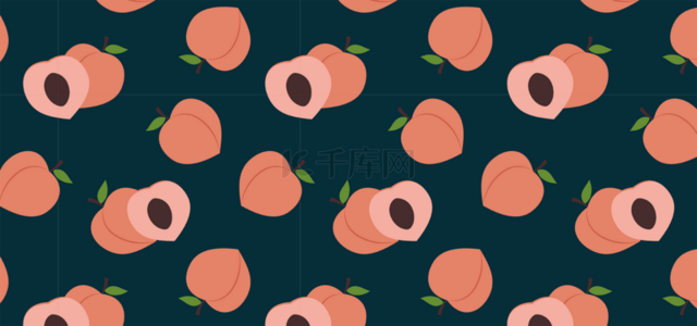 水果桃子矢量背景图片_水果矢量素材桃子循环背景