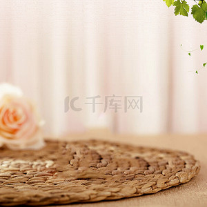 清新食品背景图片_食品餐桌垫玫瑰清新背景
