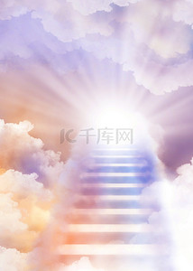 heaven background彩色阳光楼梯